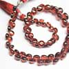 Natural Rhodolite Garnet Smooth Polished Onion Drops Briolette Beads Strand Length is 10 Inches and Sizes from 4mm to 5mm approx.